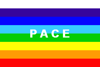 [8 color Pacifist flag in Italy]